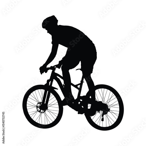 cyclist vector icon. collection of silhouettes of people cycling in different positions. bike, cycle, cyclist, ride, vector, bicycle, man, icon, people, illustration, woman, girl, boy, mountain