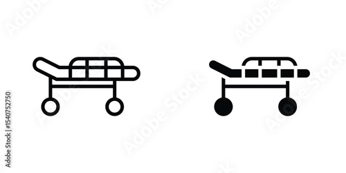 Stretcher icon concept. vector set. Eps10