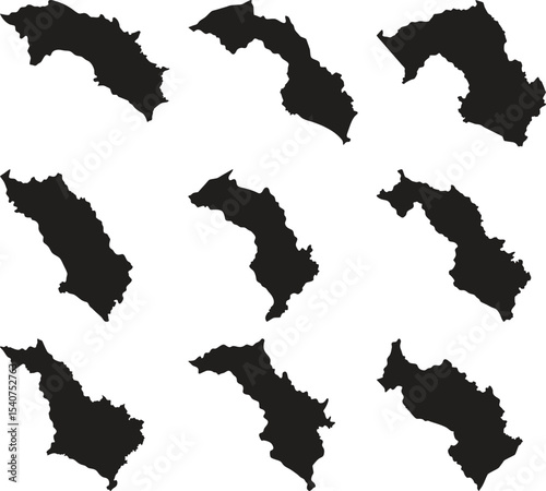 Tonga map black silhouette vector style with white background