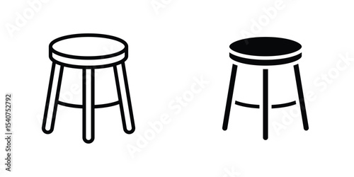Stool icon concept. vector set. Eps10