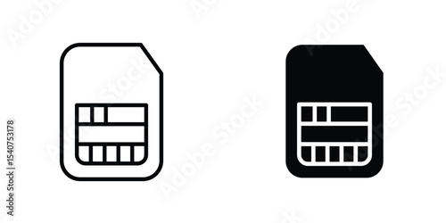 Sim card icon concept. vector set. Eps10