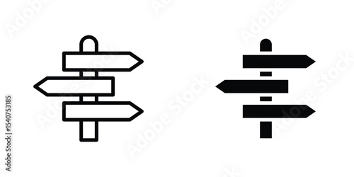 Signpost icon concept. vector set. Eps10