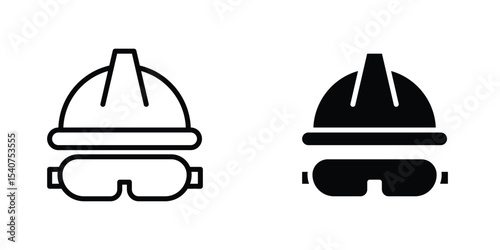 Safety helmet icon concept. vector set. Eps10