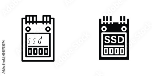 SSD drive icon concept. vector set. Eps10