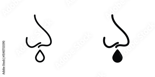 Runny nose icon concept. vector set. Eps10