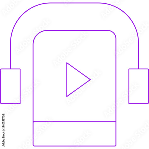 Book audio icon single icon vector illustration