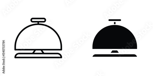 Reception bell icon concept. vector set. Eps10