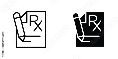 RX icon concept. vector set. Eps10