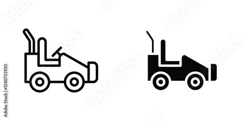 Pushing car icon concept. vector set. Eps10