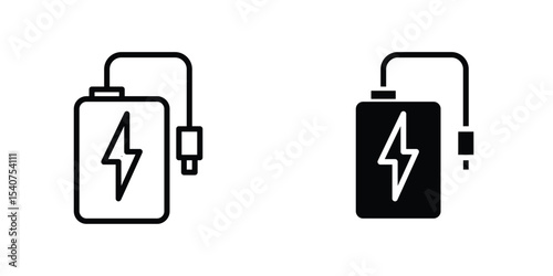 Power bank icon concept. vector set. Eps10