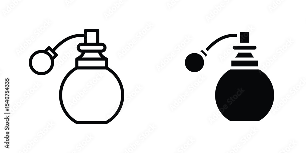 Obraz premium Perfume bottle icon concept. vector set. Eps10
