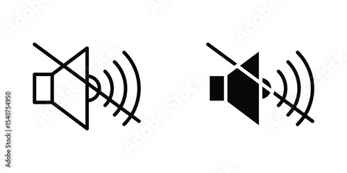Mute sound icon concept. vector set. Eps10