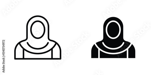 Muslim woman icon concept. vector set. Eps10