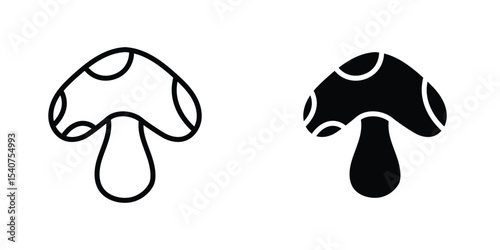 Mushrooms icon concept. vector set. Eps10