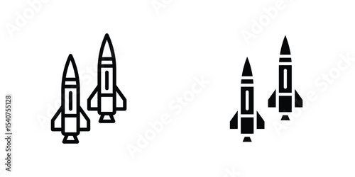 Missile icon concept. vector set. Eps10