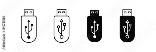 Usb icon vector illustration. Flash disk sign and symbol. flash drive sign.