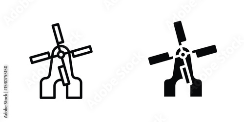 Mill icon concept. vector set. Eps10