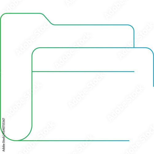 Folder icon 2 single icon vector illustration