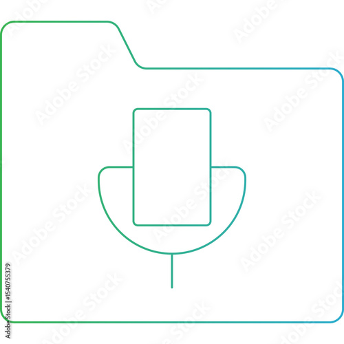 Folder icon single icon vector illustration