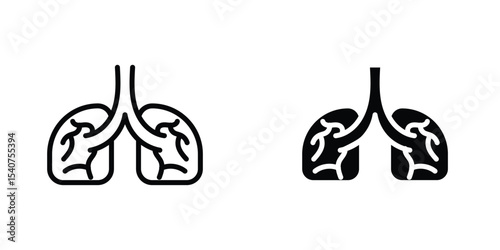 Lung icon concept. vector set. Eps10