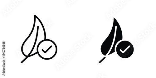 Hypoallergenic tested icon concept. vector set. Eps10