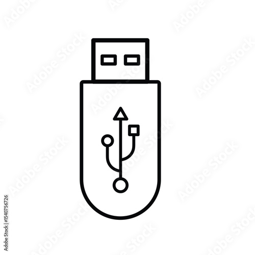 Usb icon vector. Flash disk icon vector.
