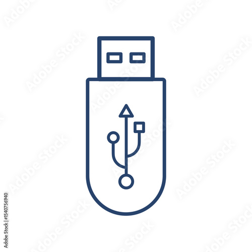 USB icon, flash drive icon symbol vector.