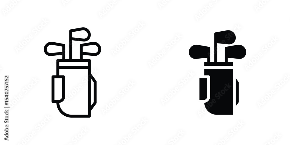 Obraz premium Golf bag icon concept. vector set. Eps10