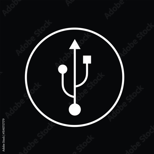 Usb icon vector. Flash disk icon vector.
