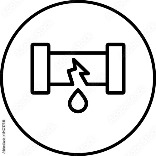 Leak pipe icon single icon vector illustration