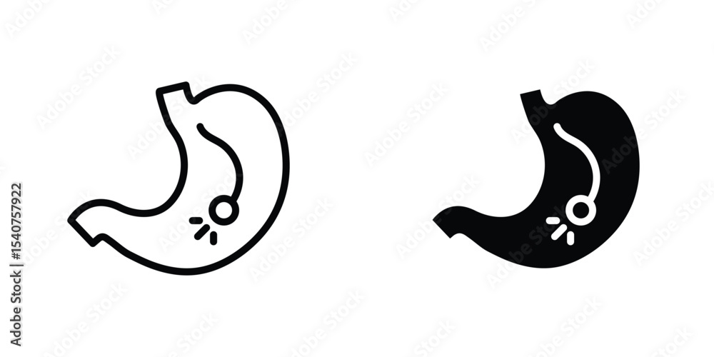 Fototapeta premium Endoscopy icon concept. vector set. Eps10