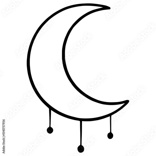 Half moon outline