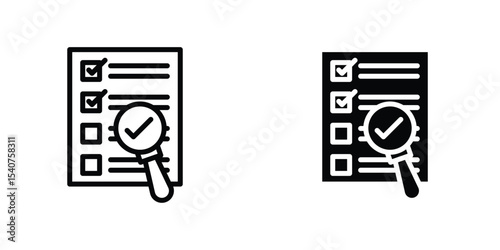 Document verification icon concept. vector set. Eps10