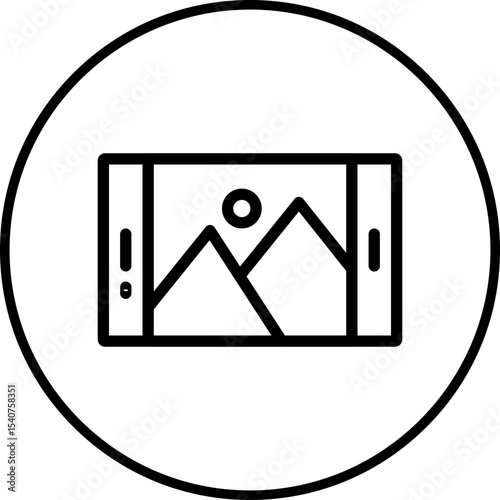 Picture icon single icon vector illustration