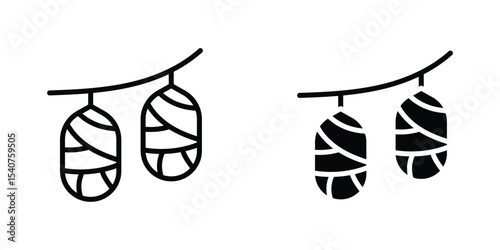 Cocoon icon concept. vector set. Eps10