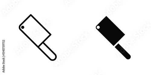 Chopper knife icon concept. vector set. Eps10