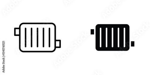 car radiator icon concept. vector set. Eps10