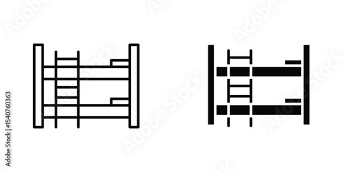 Bunk bed icon concept. vector set. Eps10