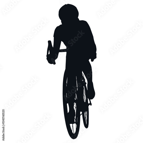 cyclist vector icon. collection of silhouettes of people cycling in different positions. bike, cycle, cyclist, ride, vector, bicycle, man, icon, people, illustration, woman, girl, boy, mountain