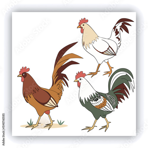 A mature, gray and white turkey hen is centered in a nest of straw. She is brooding over three eggs, with two small, light yellow chicks visible near the eggs. The turkey is positioned in a slightly c
