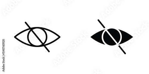 Blindness icon concept. vector set. Eps10