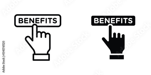 benefits icon concept. vector set. Eps10