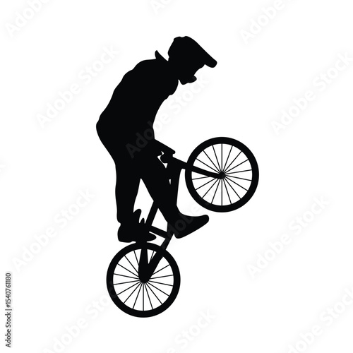 cyclist vector icon. collection of silhouettes of people cycling in different positions. bike, cycle, cyclist, ride, vector, bicycle, man, icon, people, illustration, woman, girl, boy, mountain