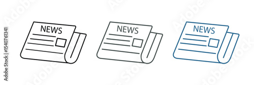 Newspaper icon vector illustration set. news paper signs and symbols.