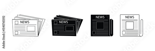 Newspaper icon theme symbol vector illustration isolated on white background. news paper sign and symbol. 

