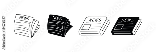 Newspaper icon theme symbol vector illustration isolated on white background. news paper sign and symbol. 
