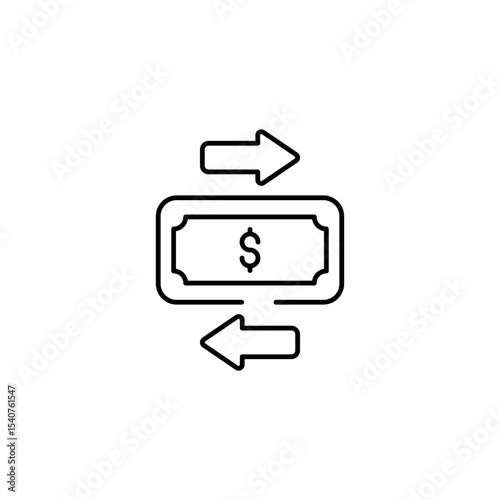 Payment Transfer icon design with white background stock illustration