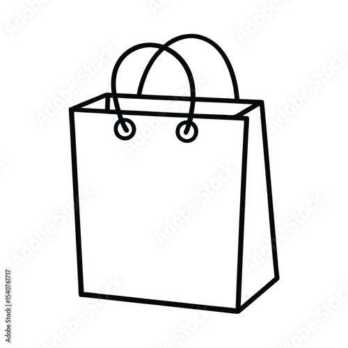 High resolution vector illustration of a gift bag with handles perfect for packaging design branding and festive celebrations