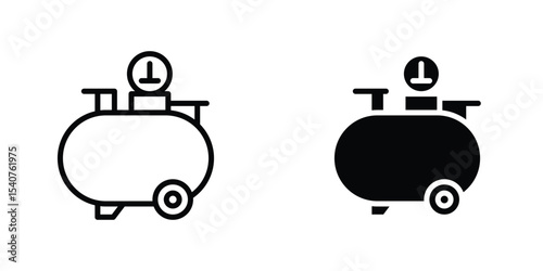 Air compressor icon concept. vector set. Eps10
