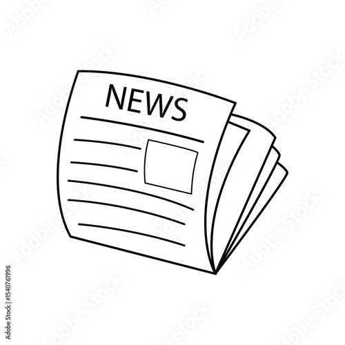 Newspaper icon theme symbol vector illustration isolated on white background. news paper sign and symbol. 
